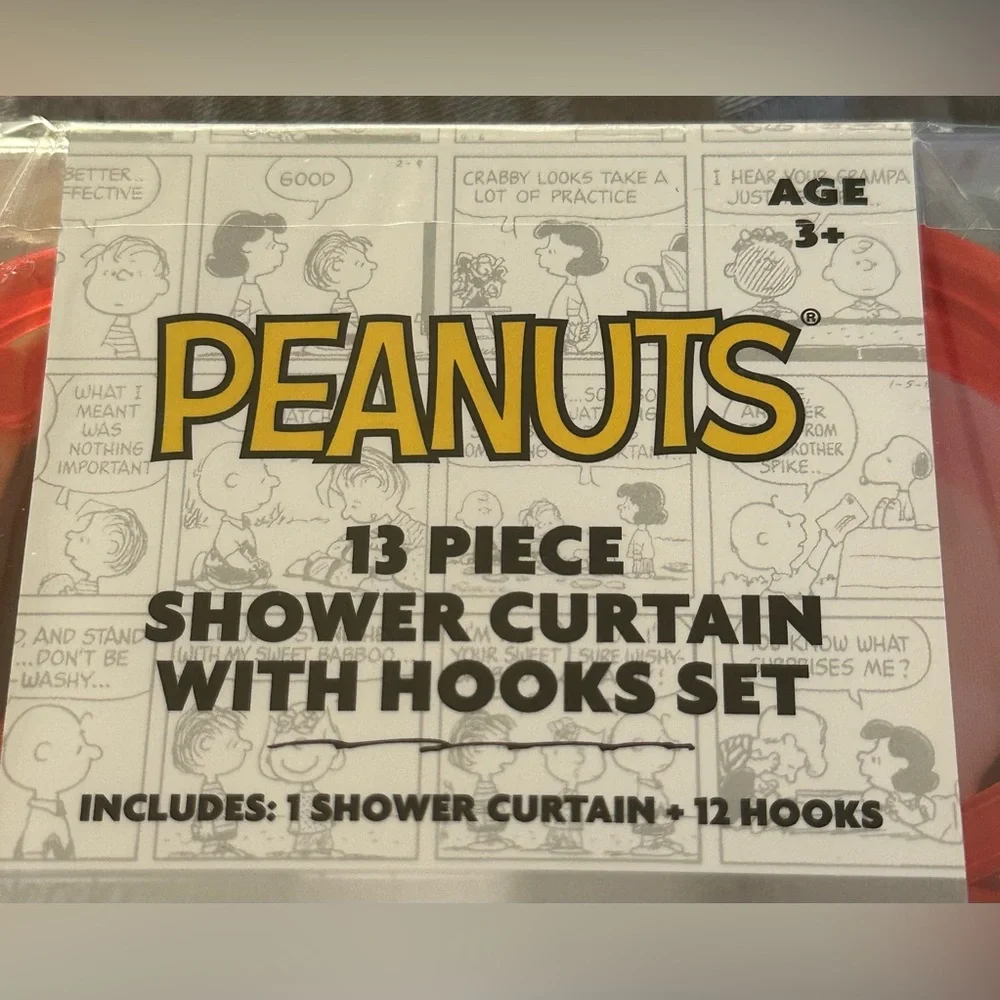 🚿 Peanuts Shower Curtain, NWT